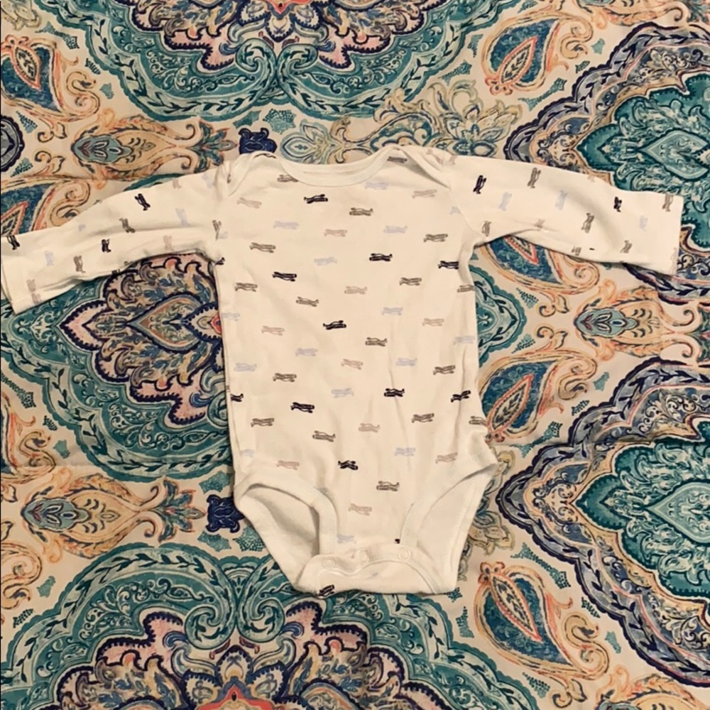 Long sleeve airplane onesie